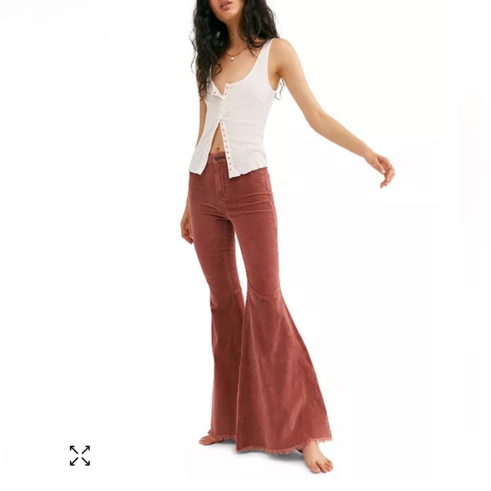 We The Free Mauve Just Float Corduroy Pants - image 1